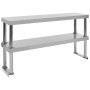 Mesa de trabajo de cocina con estante acero inox 120x60x150 cm de vidaXL, Restauración - Ref: Foro24-3054470, Precio: 259,99 ...