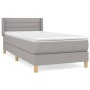 Cama box spring con colchón tela gris claro 90x200 cm de vidaXL, Camas y somieres - Ref: Foro24-3130321, Precio: 313,63 €, De...