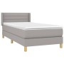Cama box spring con colchón tela gris claro 90x200 cm de vidaXL, Camas y somieres - Ref: Foro24-3130321, Precio: 313,63 €, De...