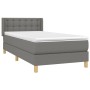 Cama box spring con colchón tela gris oscuro 100x200 cm de vidaXL, Camas y somieres - Ref: Foro24-3130570, Precio: 319,98 €, ...