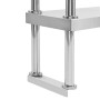 Mesa de trabajo de cocina con estante acero inox 120x60x150 cm de vidaXL, Restauración - Ref: Foro24-3054470, Precio: 259,99 ...