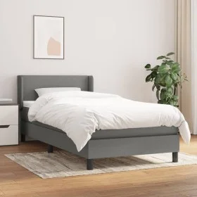 Box spring bed with dark gray fabric mattress 80x200 cm by vidaXL, Beds and slatted bases - Ref: Foro24-3129506, Price: 298,3...