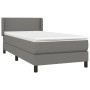 Cama box spring con colchón tela gris oscuro 80x200 cm de vidaXL, Camas y somieres - Ref: Foro24-3129506, Precio: 284,47 €, D...