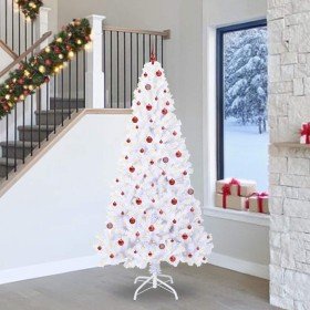 Árbol de Navidad artificial con 300 LED 240 cm PVC y Acero en Decoración Festiva y Estacional | Comprar online en Foru.es