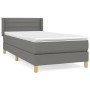 Cama box spring con colchón tela gris claro 100x200 cm de vidaXL, Camas y somieres - Ref: Foro24-3130329, Precio: 313,45 €, D...