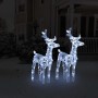 Renos de Navidad 2 unidades 80 LED blanco frío acrílico en Decoración Festiva y Estacional | Comprar online en Foru.es