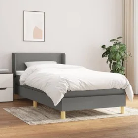 Box spring bed with dark gray fabric mattress 80x200 cm by vidaXL, Beds and slatted bases - Ref: Foro24-3130066, Price: 310,9...
