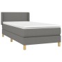 Cama box spring con colchón tela gris oscuro 80x200 cm de vidaXL, Camas y somieres - Ref: Foro24-3130066, Precio: 279,27 €, D...