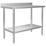 Mesa de trabajo de cocina con estante acero inox 120x60x150 cm de vidaXL, Restauración - Ref: Foro24-3054471, Precio: 277,86 ...