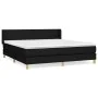 Box spring bed with black fabric mattress 180x200 cm by vidaXL, Beds and slatted bases - Ref: Foro24-3130131, Price: 555,83 €...