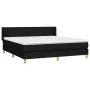 Box spring bed with black fabric mattress 180x200 cm by vidaXL, Beds and slatted bases - Ref: Foro24-3130131, Price: 555,83 €...