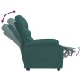 Sillón reclinable de tela verde oscuro en Sillones | Comprar online en Foru.es