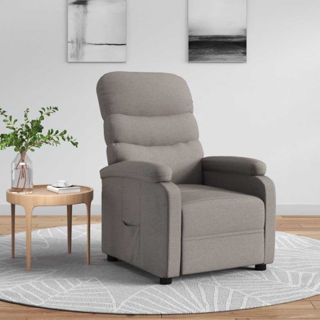 Sillón reclinable de tela gris taupe en Sillones | Comprar online en Foru.es