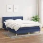 Box spring bed with blue fabric mattress 140x200 cm by vidaXL, Beds and slatted bases - Ref: Foro24-3130199, Price: 430,38 €,...