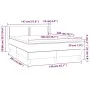 Box spring bed with blue fabric mattress 140x200 cm by vidaXL, Beds and slatted bases - Ref: Foro24-3130199, Price: 430,38 €,...