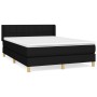 Cama box spring con colchón tela negro 140x190 cm de vidaXL, Camas y somieres - Ref: Foro24-3130267, Precio: 469,20 €, Descue...