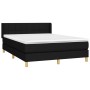Cama box spring con colchón tela negro 140x190 cm de vidaXL, Camas y somieres - Ref: Foro24-3130267, Precio: 469,20 €, Descue...