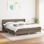 Cama box spring con colchón tela gris taupe 160x200 cm de vidaXL, Camas y somieres - Ref: Foro24-3130285, Precio: 508,94 €, D...