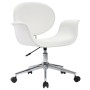 Silla de oficina giratoria de cuero sintético blanco de vidaXL, Sillas de oficina - Ref: Foro24-3054825, Precio: 154,92 €, De...