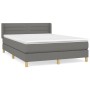 Cama box spring con colchón tela gris oscuro 140x190 cm de vidaXL, Camas y somieres - Ref: Foro24-3130346, Precio: 489,59 €, ...