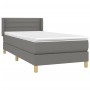 Cama box spring con colchón tela gris oscuro 90x190 cm de vidaXL, Camas y somieres - Ref: Foro24-3130314, Precio: 327,55 €, D...