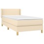 Cama box spring con colchón tela color crema 100x200 cm de vidaXL, Camas y somieres - Ref: Foro24-3130094, Precio: 301,77 €, ...