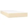 Box spring bed with cream fabric mattress 100x200 cm by vidaXL, Beds and slatted bases - Ref: Foro24-3130094, Price: 299,26 €...