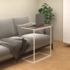 Mesa auxiliar de madera contrachapada blanco 55x35x66 cm en Mesas de centro | Comprar online en Foru.es