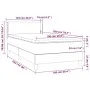 Box spring bed with cream fabric mattress 100x200 cm by vidaXL, Beds and slatted bases - Ref: Foro24-3130094, Price: 299,26 €...