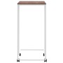 Mesa auxiliar con ruedas madera ingeniería blanco 40x30x63,5 cm en Mesas de centro | Comprar online en Foru.es