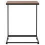 Mesa auxiliar con ruedas madera de ingeniería negra 55x35x70 cm en Mesas de centro | Comprar online en Foru.es