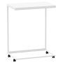 Mesa auxiliar con ruedas de contrachapado blanco 55x35x70 cm en Mesas de centro | Comprar online en Foru.es