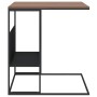 Mesa auxiliar de madera contrachapada negro 55x36x59,5 cm en Mesas de centro | Comprar online en Foru.es