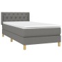 Cama box spring con colchón tela gris oscuro 80x200 cm de vidaXL, Camas y somieres - Ref: Foro24-3130466, Precio: 286,25 €, D...