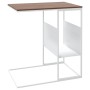 Mesa auxiliar de madera contrachapada blanca 55x36x59,5 cm en Mesas de centro | Comprar online en Foru.es