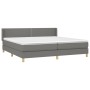 Cama box spring con colchón tela gris oscuro 200x200 cm de vidaXL, Camas y somieres - Ref: Foro24-3130218, Precio: 557,62 €, ...