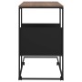Mesa auxiliar con ruedas madera ingeniería negra 55x36x63,5 cm en Mesas de centro | Comprar online en Foru.es
