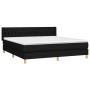 Cama box spring con colchón tela negro 180x200 cm de vidaXL, Camas y somieres - Ref: Foro24-3130531, Precio: 562,00 €, Descue...