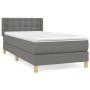 Cama box spring con colchón tela gris oscuro 80x200 cm de vidaXL, Camas y somieres - Ref: Foro24-3130546, Precio: 291,16 €, D...