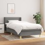 Cama box spring con colchón tela gris oscuro 100x200 cm de vidaXL, Camas y somieres - Ref: Foro24-3130170, Precio: 313,77 €, ...