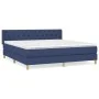 Box spring bed with blue fabric mattress 160x200 cm by vidaXL, Beds and slatted bases - Ref: Foro24-3130527, Price: 500,86 €,...