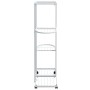Soporte para flores 4 alturas y ruedas hierro blanco 44x23x80cm en Soportes para macetas | Comprar online en Foru.es