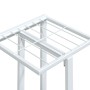 Soporte para flores 4 alturas y ruedas hierro blanco 44x23x80cm en Soportes para macetas | Comprar online en Foru.es
