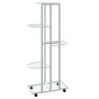 Soporte para flores 5 alturas ruedas hierro blanco 44x23x100cm en Soportes para macetas | Comprar online en Foru.es