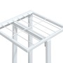Soporte para flores 5 alturas ruedas hierro blanco 44x23x100cm en Soportes para macetas | Comprar online en Foru.es