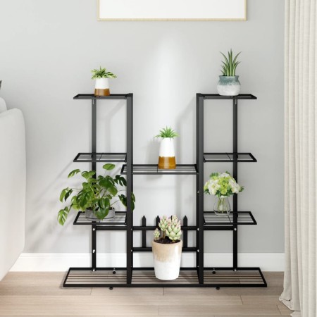 Soporte para flores de hierro negro 94,5x25x89 cm en Soportes para macetas | Comprar online en Foru.es