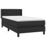 Cama box spring con colchón cuero sintético negro 90x190 cm de vidaXL, Camas y somieres - Ref: Foro24-3130757, Precio: 304,61...