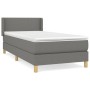 Cama box spring con colchón tela gris oscuro 100x200 cm de vidaXL, Camas y somieres - Ref: Foro24-3130090, Precio: 318,23 €, ...