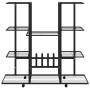 Soporte para flores con ruedas hierro negro 94,5x24,5x91,5 cm en Soportes para macetas | Comprar online en Foru.es