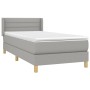 Cama box spring con colchón tela gris claro 80x200 cm de vidaXL, Camas y somieres - Ref: Foro24-3130305, Precio: 284,92 €, De...